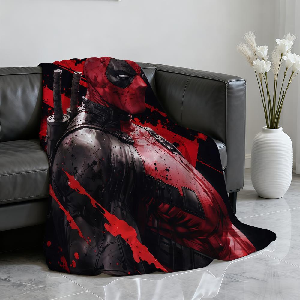 Classic D-Deadpool Blanket Soft Throw Blanket for Home Bedroom Bed Sofa Picnic Travel Office Rest Cover Blanket Gift