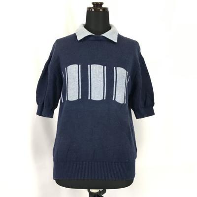 Christian SPORTS Collared Knit Sweater Top Golf/Sport Style/Men's Size M/Navy/(USED)