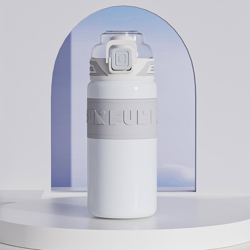 Summer New Sports Cup High Appearance Level Stainless Steel Thermos Cup Outdoor Convenient Spring Cover Double Drinking Cup