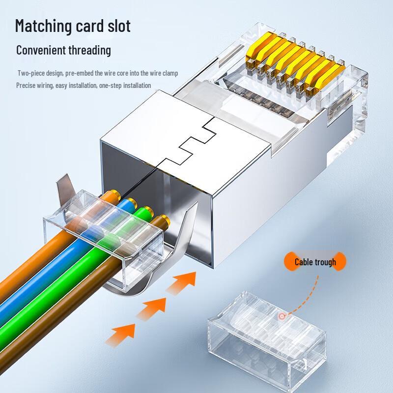 SAMZHE Cat7 RJ45 Shielded Network Connectors
