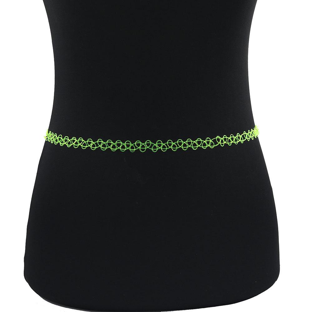 

Multicolor Handmade Retro Harajuku Choker & Waist Chain for Women One Size (Stretchy)
