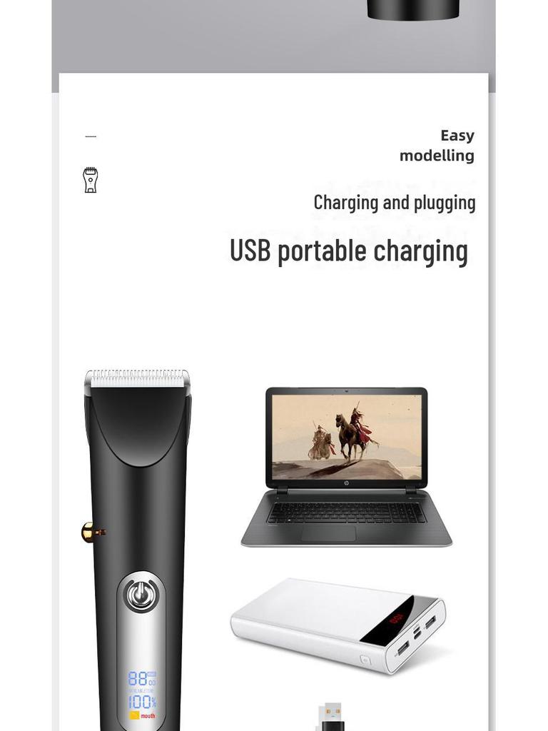 Professional Electric Hair Clipper & Razor for Home and Salon Use - Self-Shaving Hair Artifact