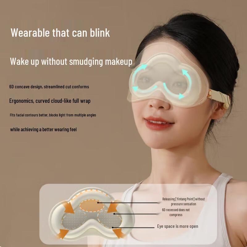 Hozone Portable Inflatable Neck Pillow & Blackout Eye Mask Travel Set