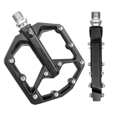 GORIX Plochá hořčíková slitina pro jízdní kola a se širokým pro silniční, cross a elektrické náhradní pedály Pedály, (Lehký Pevný), Protiskluzové kolíčky, Pasuje,