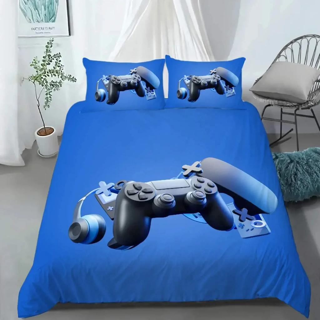 3D Gedrucktes Spiel Gamepad Bettwäscheset Jungen Mädchen Einzelgröße Queen-Size Bettbezug Kissenbezug Bett Kinder Erwachsene Mode Heimtextil