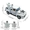 Halloween Ghost Decor Mini Cute Farmhouse Decor Funny Truck Ghost Desktop Figurine For Halloween Showcase Entryway Classroom