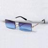 Metal Rimless Sunglasses Women's Glasses Square Ultra-light Men's Sunglasses