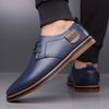 Fashion 2025Genuine Leather Men Dress Shoes Oxfords Brogue Lace Up Italian Mens Casual Shoes Luxury Brand Moccasins Loafers Plus Size