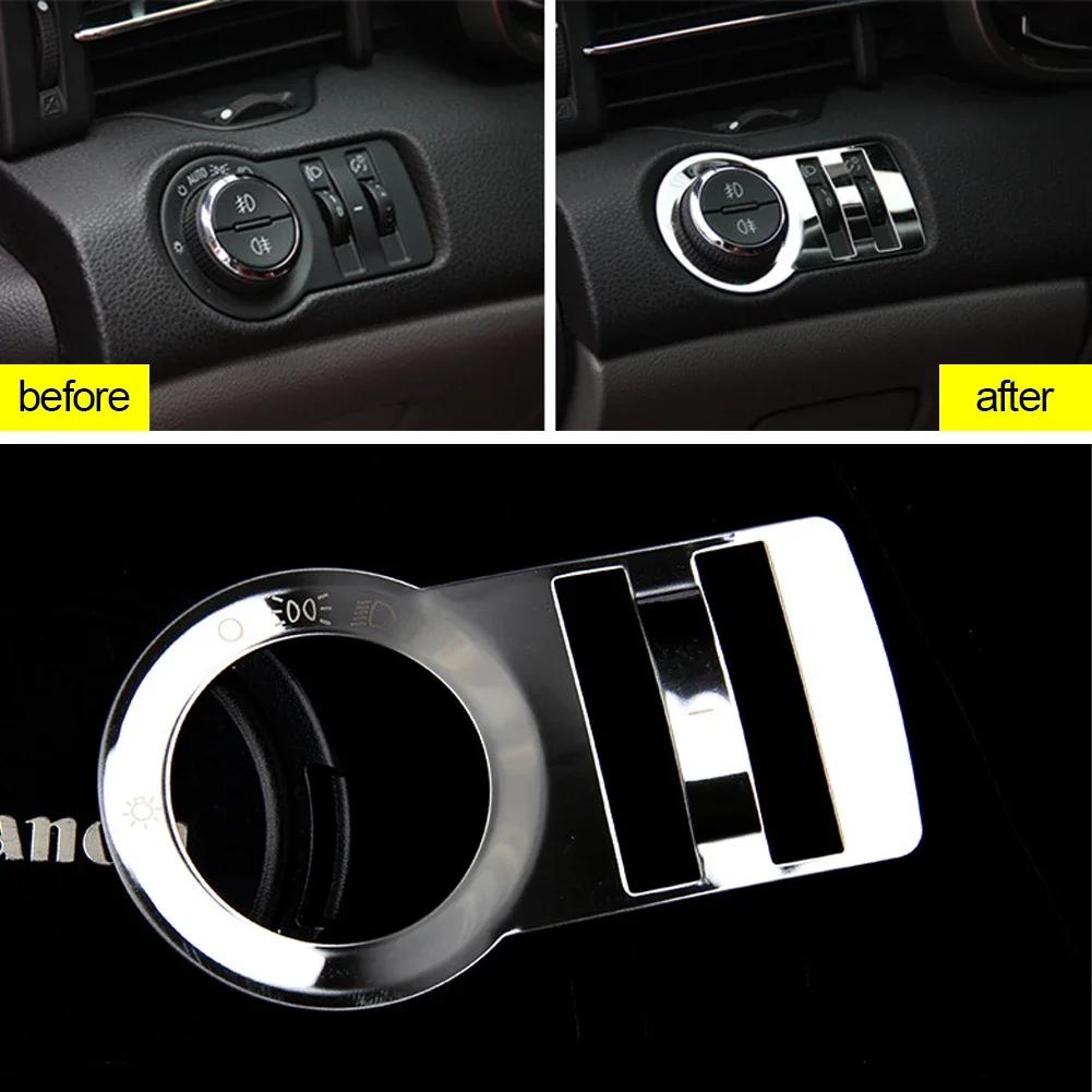 Car Headlight Lamp Switch Decoration Trim Sticker for Chevrolet Cruze Sedan Hatchback 2009-2014 Car Accessories Stainless Steel