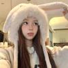 Adorable Bunny Ears Fleece Hat With Breathable Design For Cold Weather Use