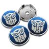4Pcs Car Transformers Emblem Hub Center Cover Wheel Sticker for Ford Mustang Mercedes Benz Volkswagen golf BMW audi Tesla FIAT
