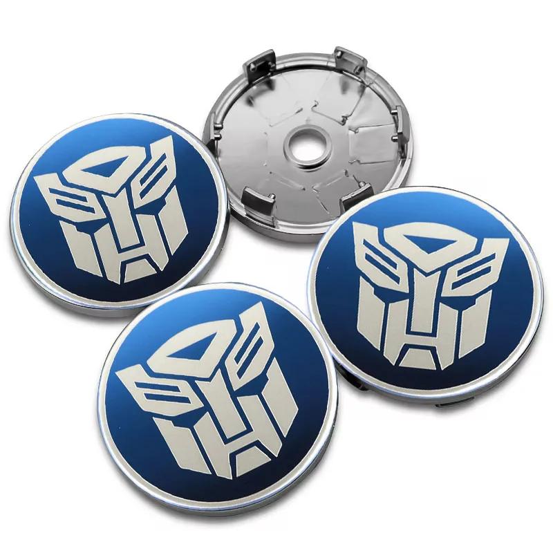 4Pcs Car Transformers Emblem Hub Center Cover Wheel Sticker for Ford Mustang Mercedes Benz Volkswagen golf BMW audi Tesla FIAT
