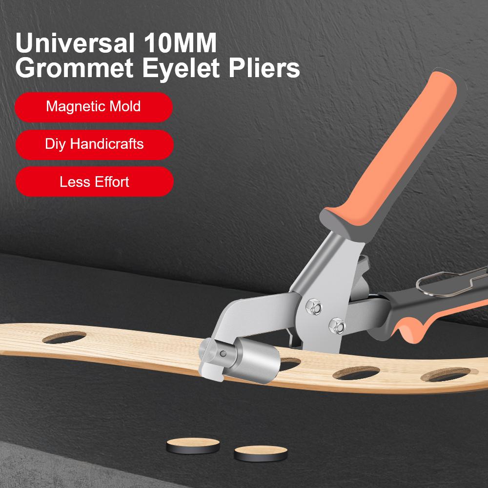 Leather Eyelet Puncher Metal Air Hole Rivet Plier Eyelet Installation Tool Grommet Eyelet Plier Kit Handheld Hole Punch 3/8 Inch 10mm