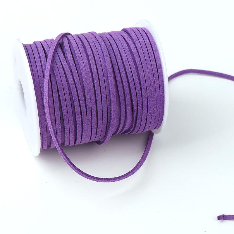 2mm Faux Leather Cord for Flower Bouquet Wrapping - Velvet Gift Ribbon for Florist DIY Projects, Large Roll