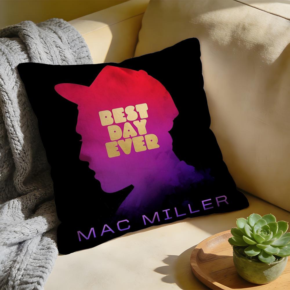 MMac Miller Albums Singer Cushion Cover Washed Linen Soft Breathable Decorative Case For Sofa Home Pillow Cover
