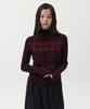 Ohesio Argyle Half Neck Ribbed Knit, Burgundy