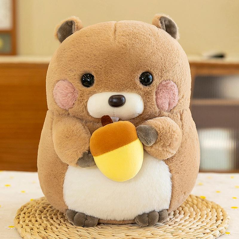 New Foodie Groundhog Doll Cute Hamster Plush Toy Ragdoll Doll Birthday Gift