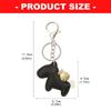 Handcrafted Leather Keychain Symbolizing Good Luck and Prosperity Horse Pendant Key Ring for Couples and Car Owners