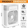 Portable Ice Fan Air Cooler with Water for Frost Block Fan, 3 in 1 Misting Mini Evaporative Cooling Fan with LED, Timer, 3 Wind Speeds, 3 Spray Modes