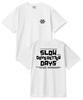 Leijimeli Slow Days 20-Count Cotton Oversized Short Sleeve T-Shirt White
