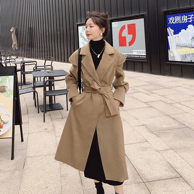 Korean Style Woollen Jacket For Girls Korean Overcoat Stylish