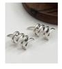 Korean S925 Sterling Silver Geometric Ear Clip for Women - No Piercing Required, Stylish and Simple Niche Jewelry.