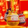 Whimsical Head Dragon Hat Water Sound Bell Keychain Perfect For Good Luck Enthusiasts