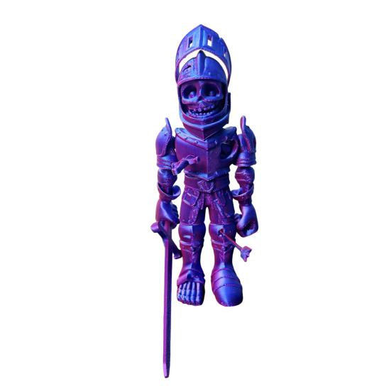 3D Printed Skeleton Knight Figurine Movable Joints Halloween Spooky Skeleton Warrior Articulated Skeleton Soldier Model Toy Desktop Decoration