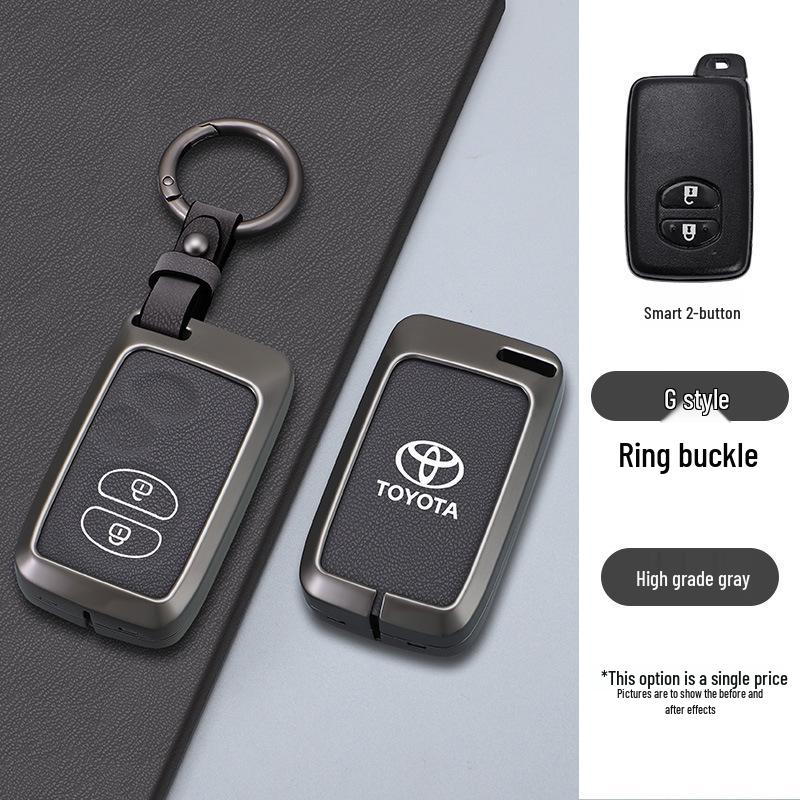 Key Case for 09/10/11 Camry, Highlander, Prius, 86, Reiz, Prado - Metal Finish