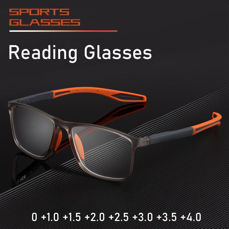 Fashion Sports Anti-Blue Light Reading Glasses Unisex Women Men TR90 Far Sight Eyeglasses Optical Spectacle Presbyopia 0 To +4.0
