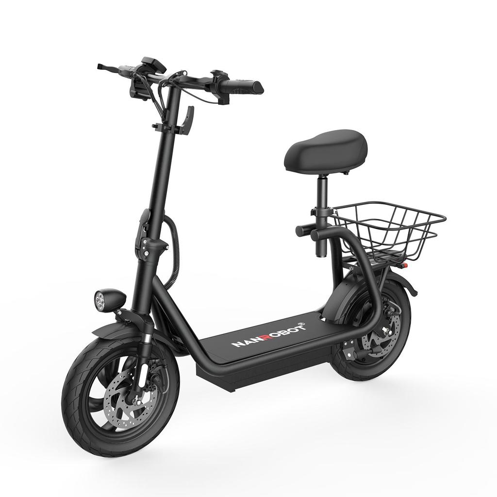 Monopattino Elettrico Nanrobot M5 Pro con Sedile e Cestino, Motore 750W, Batteria 12 pollici 48V 10.4Ah