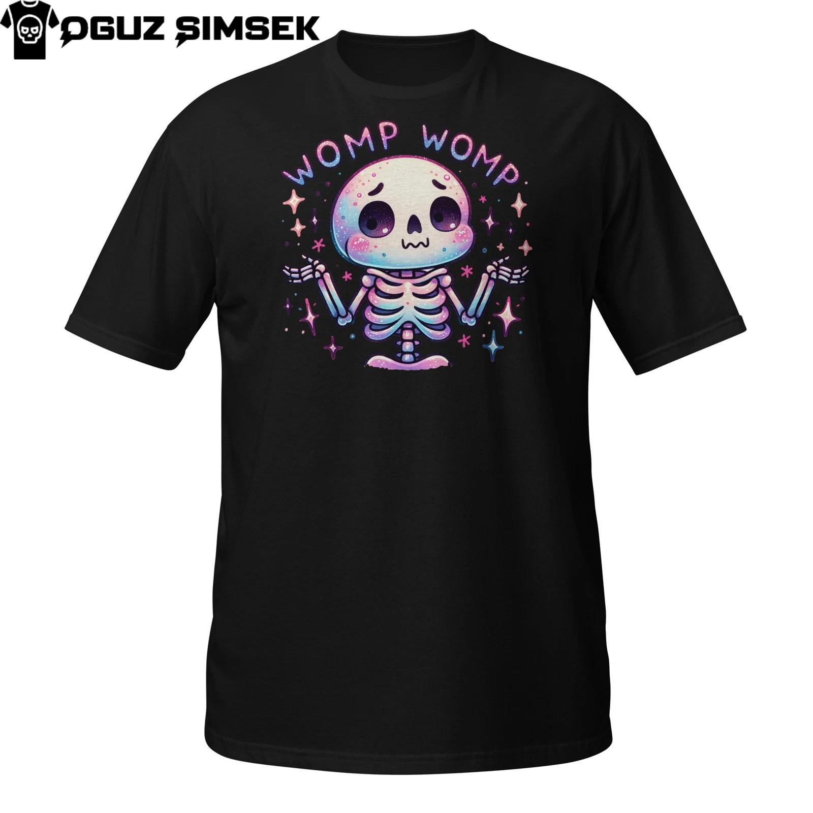 Womp Womp Skeleton T-Shirt Mens Womens Tees Top | Funny Cute Pastel Sad Skeleton Graphic Tee 2XL