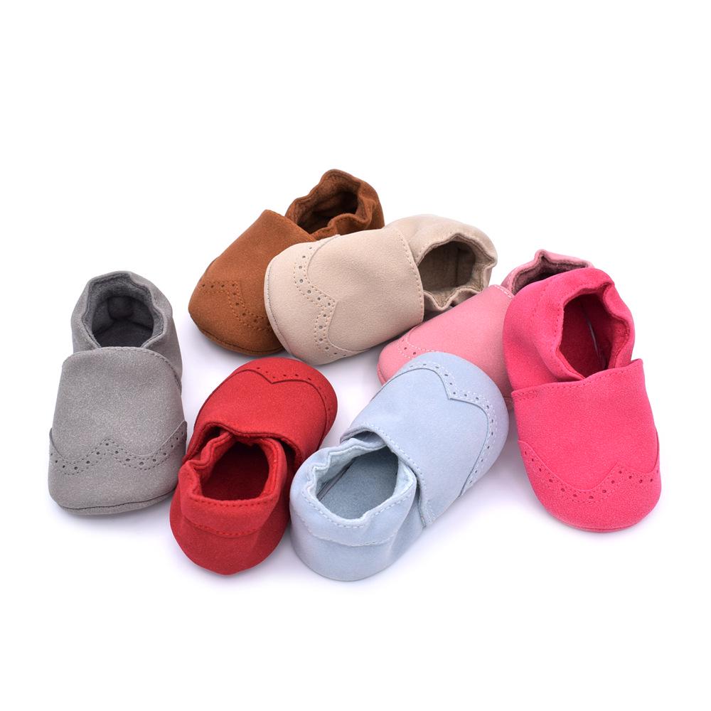 Buty dziecięce Indoor Warm Maluch Buty ze skóry nubukowej Niemowlę Dziewczyna Chłopiec Podeszwa Buty antypoślizgowe First Walker