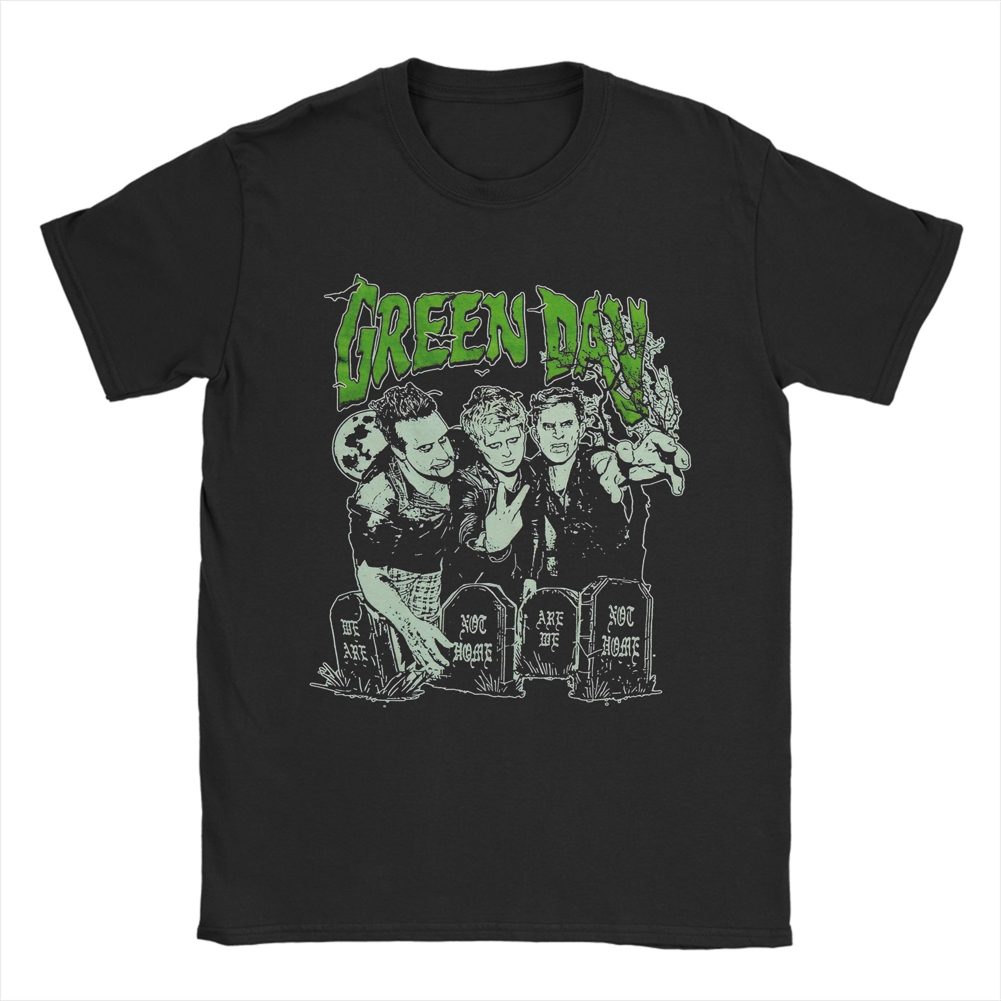 Green Day Zombie Graveyard Graphic T-shirt S