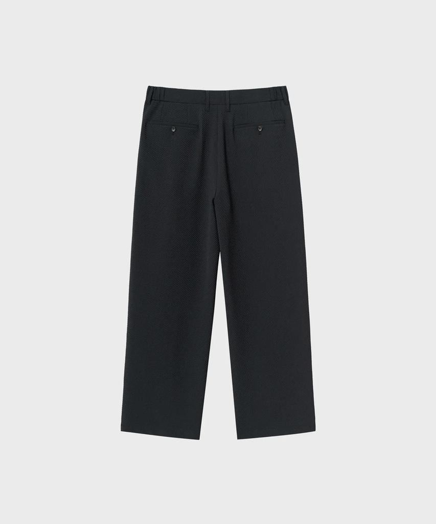 NONBLANK [Summer] Seersucker Embossed Loose Fit Pants_Dark Navy
