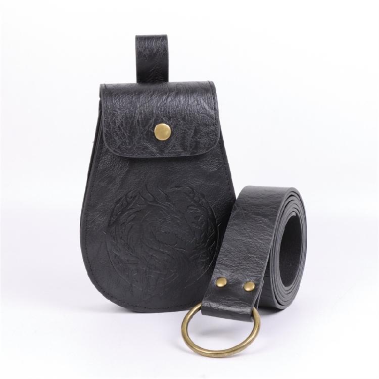 Retro Medieval Faux Leather Belt Pouch Purse Middle Ages Portable Coin Purse Belt Pouch LARP Renaissances Costumes