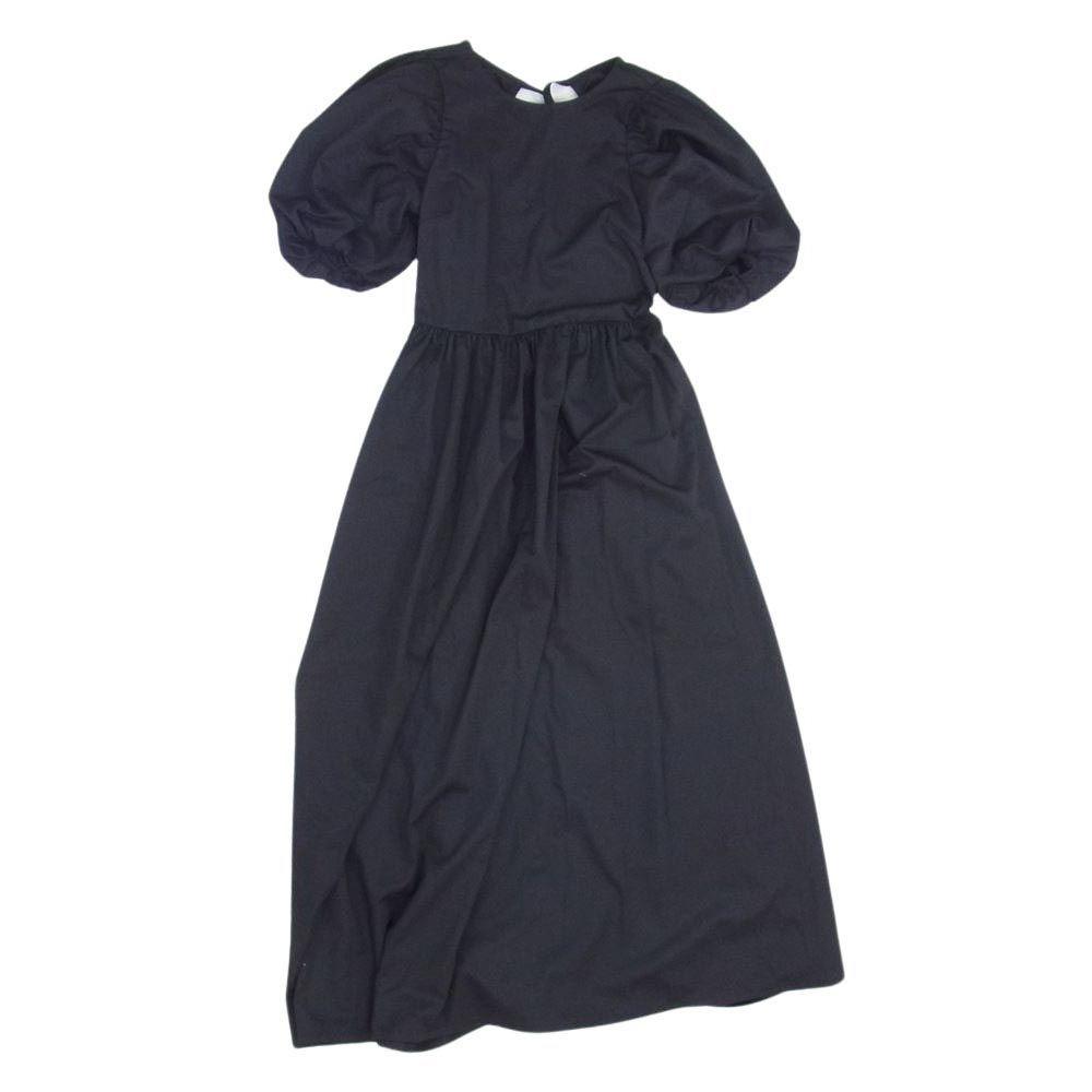 Lily Brown LWFO203037 Volume Puff Sleeve Dress Black ONE SIZE [Used]