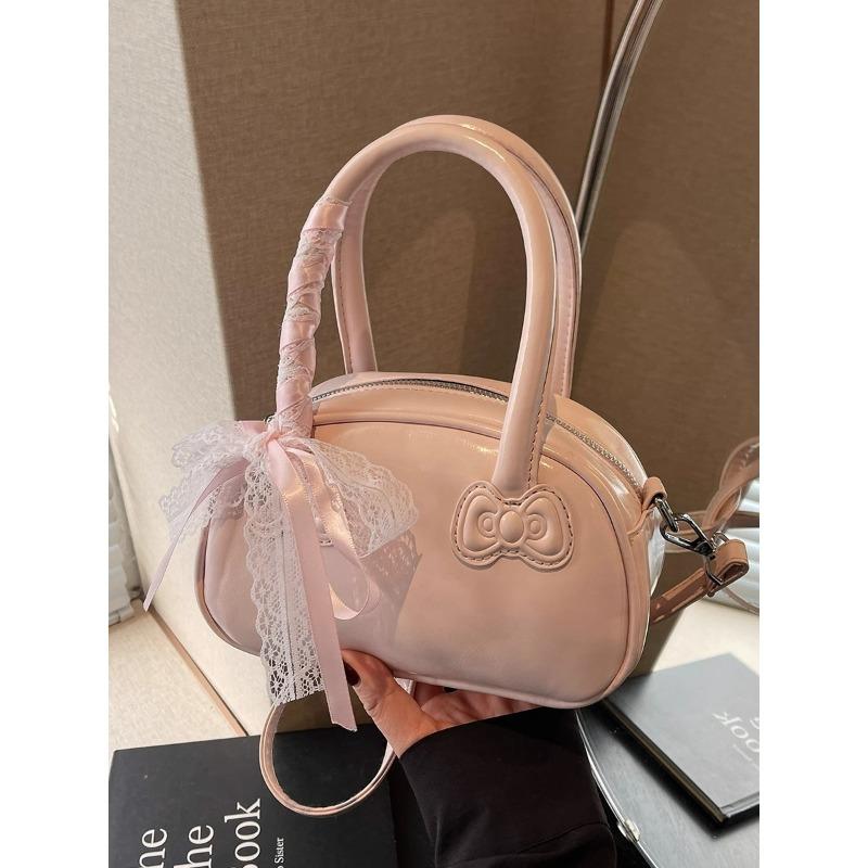Niche hand carry bowling bag women's fashion versatile shoulder bag new simple casual messenger women's bag