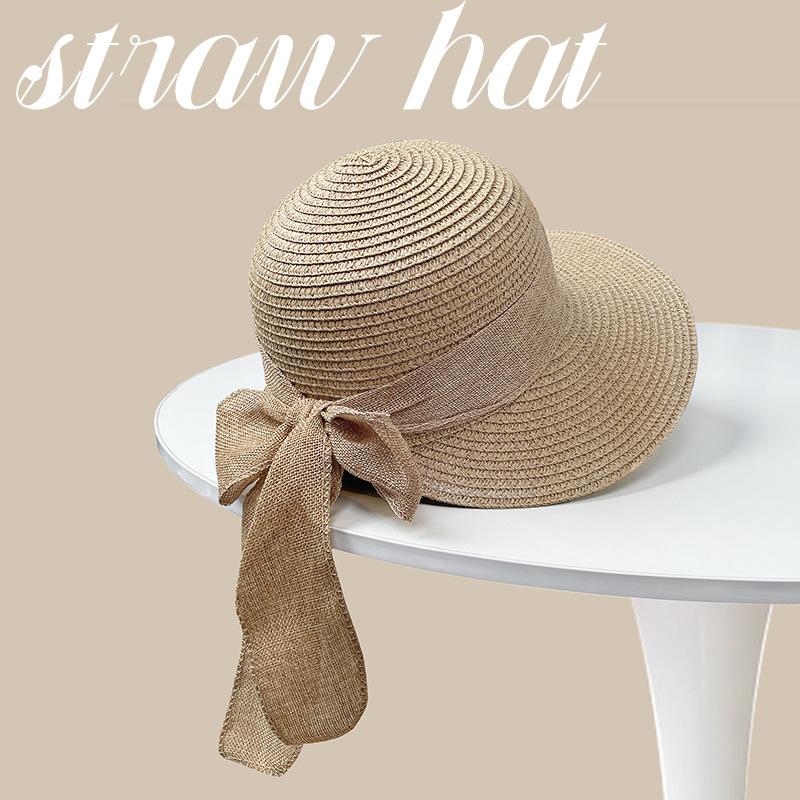 

Соломенная шляпа рыбачки женская универсальная с полями и бантом, защита от солнца, пляжная шляпа для отпуска, защита от УФ-лучей, шляпа-панама average size (54-58cm)