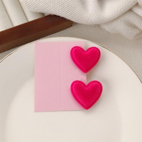 1 Pair Hair Clips Bowknot Heart Star Shape Hair Pins Velvet Material Cover Side Bangs Hairpins Hair Accessories