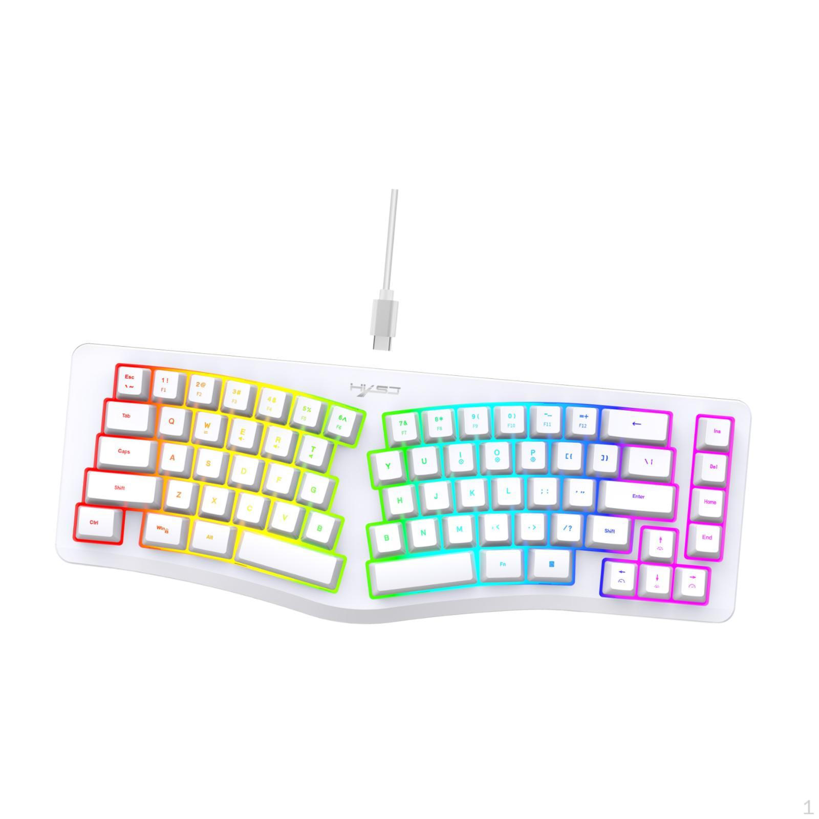 

Bound Gaming, Механические компьютеры с подсветкой, 69 клавиш и USB, Радужная подсветка белый