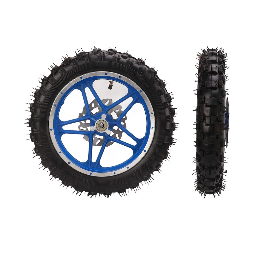 Dirt Bike Front Wheel 2.5‑10 with Disc Sprocket Bearing Rim Tire Assembly for Motorcycle