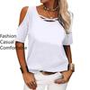 Women's Fashion Casual Summer Spring Solid Color Print Short Sleeve O-Neck Blouses & Shirts