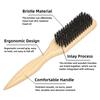 Bamboo Styling Comb Boar Bristle Hair Brush Women Men Beard`Brush Teasing Combs Barber Cleaning Brush Salon Hairdressing Tools