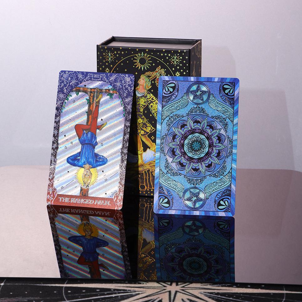 Genuine Weite Gold Foil PET Tarot Deck - Full Set Printed Tarot Board Game Cards
