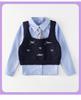 Girls' Autumn 2025 Academy Style: Bowknot Vest, Knit Vest & Pleated Skirt Set