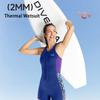 Women One Piece Shorty 2mm Neoprene Swimsuit Diving Shorty Suit with Front Zipper for Swimming