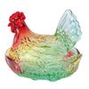 Kippen Snoep Glazen Pot met Deksel Decoratieve Vintage Snoepschaal voor Huis Keuken Eettafel