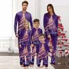 Christmas Printed Round Neck Parent-Child Long Sleeve Long Pants Home Clothes Set
