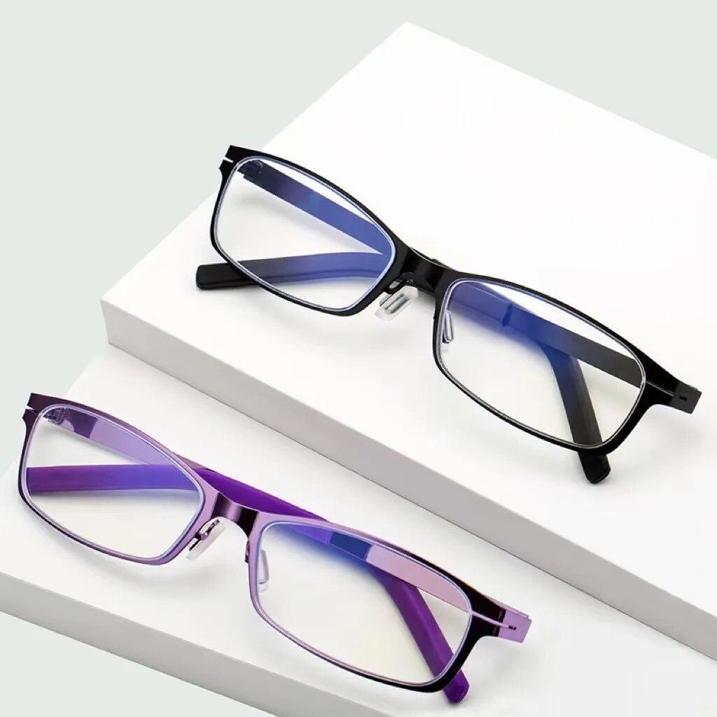 Ultralight Presbyopia Eyeglasses Vintage Square Frame Eyeglasses Anti-blue Light Reading Glasses Diopter +1.0 To +4.0 Eyewear